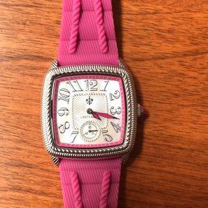 Judith Ripka silicone and stainless steel Watch